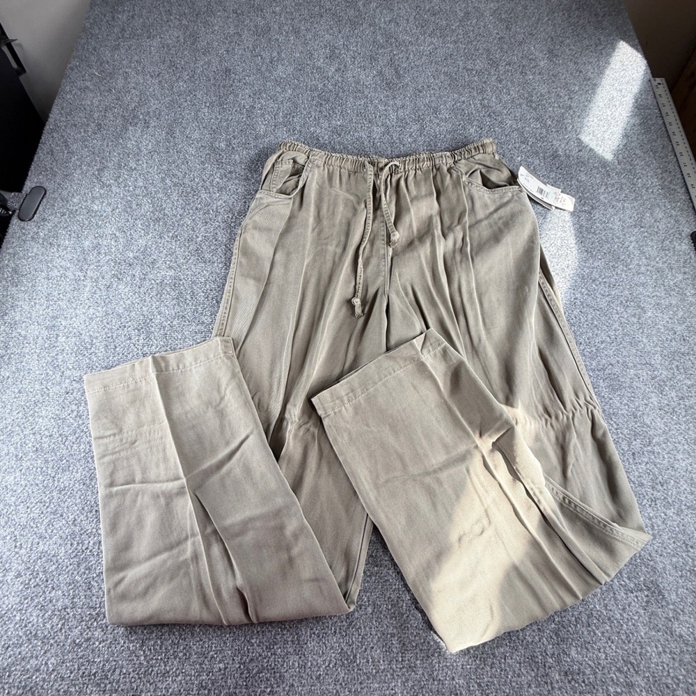 Jones New York Sport Scrapbook Sage Green Drawstring Tencel Pants Size M NWT